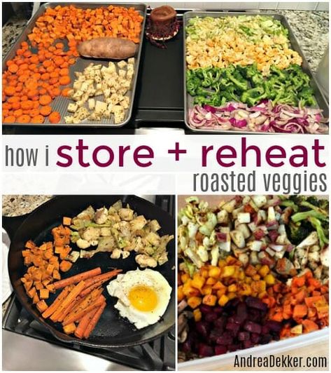 How to Reheat Roasted Vegetables that Taste Amazing! Vegetable Lunch, Veggie Meal Prep, Oven Vegetables, Roasted Vegetables Oven, Seasoned Veggies, Roasted Vegetable Recipes, Roasted Root Vegetables, Grilled Veggies, Cooked Veggies