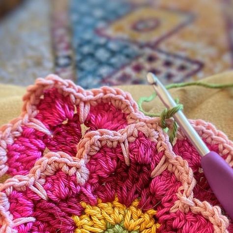 Maria - Crochet Enthusiast on Instagram: "My “Cactus Garden” squares are increasing in number and variety. My original intent was to make motifs from the Fruit Garden CAL by @janiecrow - but then I saw this square from her Spirit of Flora CAL and had to include it. • •• ••• •• • #crochet #crocheting #tığişi #croche #örgü #crochetflowers #craft #handmade #knit #wool #lace #spiritoffloracal #crochetersofinstagram #yarn #yarnaddict #virka #haken #ganchillo #crochetlove #thelaughinglamb #spiritofflora #handcrafted #fiberart #fiberartist #mosaiccrochet #mandala #grannysquare #elemeği #crochetpillow #afghan" Crochet Flower Squares, Crocheted Bags, Flower Blanket, Handmade Knit, Crochet Pillow, Craft Handmade, Fruit Garden, Cactus Garden, Crochet Squares