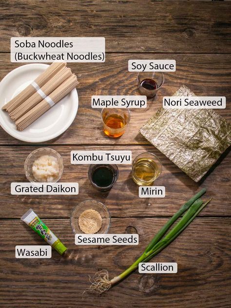 Cold Soba Noodles, Zaru Soba, Soba Recipe, Cold Noodle Salad, Noodle Salad Cold, Cold Soba, Vegan Japanese, Buckwheat Noodles, Cold Noodles