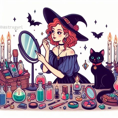 Red head Red Headed Witch Art, Red Hair Witch Art, Manifestation 2024, Redhead Art, Witch Drawing, Autumn Witch, Samhain Halloween, Witchy Stuff, Magical Art