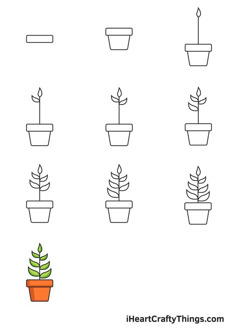 How to Draw a Plant — Step by Step Guide Draw Plants, Plant Doodle, Beginner Sketches, Planting For Kids, Easy Flower Drawings, Indigo Plant, Easy Drawings For Beginners, Bible Doodling, Leafy Plants