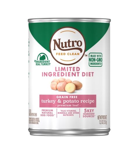 Shop Natural Dog Food and Dog Treats - NUTRO™ Turkey Potato, Dogs Big, Clean Logo, Dried Potatoes, Venison Recipes, Natural Dog Food, Potato Recipe, Food Sensitivities, Wet Dog Food