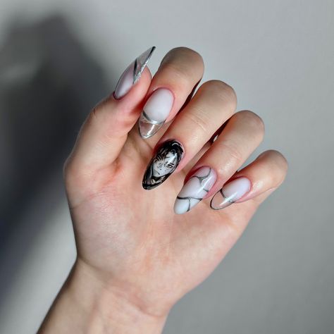 Nail with Levi Ackerman. Anime nails Aot Anime Nails, Levi Ackerman Nails, Anime Nail, Aot Anime, Anime Nails, Levi Ackerman, Nails, Anime