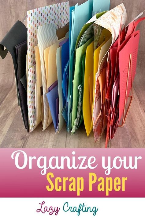 Scrap Paper Storage, Room Ideas Craft, Storage Craft Room, Crafts Cheap, Crafts Dollar Store, Craft Storage Ideas, Paper Folder, Inexpensive Crafts, Scrapbook Room