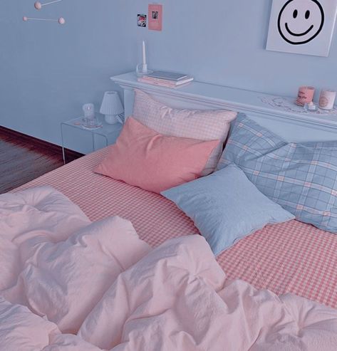 Pastel Pink And Blue Room Aesthetic, Blue Pink Aesthetic Pastel, Blue Pink Room Aesthetic, Pink And Blue Room Ideas Bedrooms, Pink White And Blue Aesthetic, Pastel Pink And Blue Room, Pastel Pink And Blue Bedroom, Blue And Pink Aesthetic Room, Pink And Blue Pastel Aesthetic