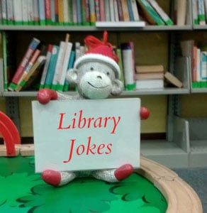 Library Jokes Librarians, Elementary School Library Centers, Books About Libraries, Library Programs For Kids, Bookstore Christmas, Fun Library Activities, School Jokes For Kids, School Library Book Displays, Librarian Humor