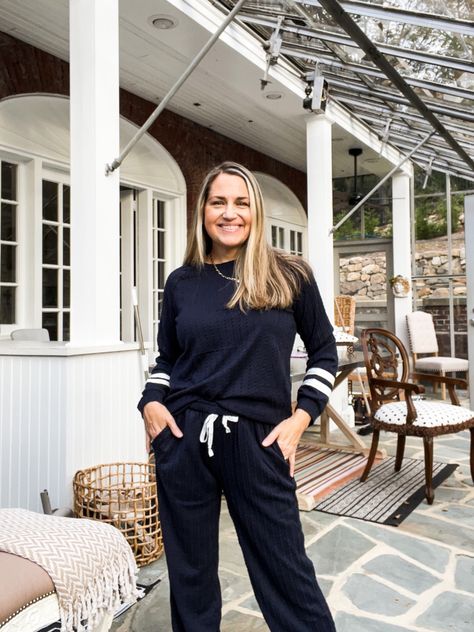 This is the cutest lounge set. The fabric is a cable knit pattern, which gives it a preppy vibe. Comes in lots of colors. . . Matching set, navy blue, loungewear, travel outfit #LTKxPrime #LTKunder100 #LTKunder50 Follow my shop @Southbaydreamin on the @shop.LTK app to shop this post and get my exclusive app-only content! #liketkit #LTKover40 #LTKtravel #LTKbeauty #LTKstyletip #LTKSeasonal #LTKsalealert @shop.ltk https://liketk.it/4kK08 Blue Loungewear, Cute Lounge Sets, Lounge Sets For Women, Knit Loungewear Set, Cute Lounge, Knit Loungewear, Lounge Wear Set, Luxe Loungewear, Colors Matching