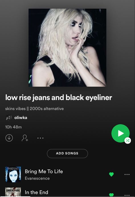 #spotify #playlist #2000s #aesthetic #tiktok #blackeyeliner #lowrisejeans #2000saesthetic #vibes #skins #alternative #like #follow Playlist Cover Screaming, 2000s Music Playlist Cover, 2000s Spotify Cover, Bree Core Aesthetic, Metal Playlist Names, 2000s Playlist Cover, Good Vibes Playlist, Alternative Playlist, Aesthetic Spotify Playlist Covers