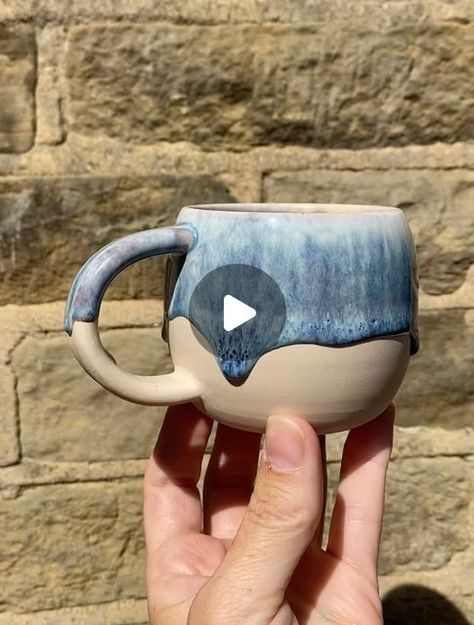 Jasmine - Whinneyfield Pottery on Instagram: "😊   #mug #handmademug #handmadeceramics #ceramicsforsale #glazing #stoneware #stonewarepottery #stonewareglaze #stonewareglazes #stonewareceramics #amacoglazes #amacopotterschoice #amacoglaze #potterschoice #potterschoiceglazes #potterschoicelayering #potteryprocess #drippy #drippymugs #honeyflux #bluerutile" Drippy Glaze Ceramics, Amaco Glazes, Glaze Ceramics, Pottery Glazes, Stoneware Ceramics, Stoneware Pottery, Pottery Ideas, Handmade Ceramics, Diy Ideas