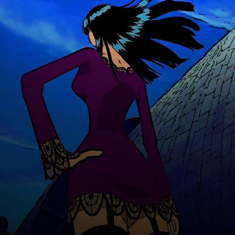 Robin Thriller Bark Outfit, Nico Robin Outfits Inspired, Nico Robin Pre Time Skip, Robin Thriller Bark, Nico Robin Outfits, Nico Robin Icon, Robin Outfit, All Robins, One Piece Gif