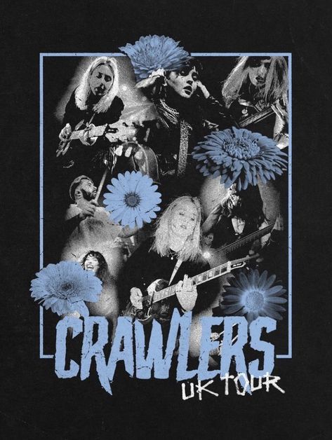 Crawlers Band Poster, The Crawlers Band, Locker Collage, Crawlers Band, Creepy Crawlers, Band Poster, Merch Design, Uni Room, Room Prints