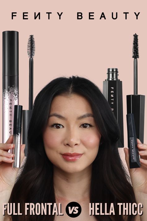 Fenty Beauty just launched their NEW Hella Thick Mascara and I thought why not battle it out with their original mascara, the Full Frontal Mascara. Let's see how both mascaras look after 9 hours! #fentybeauty #beauty #mascaras Thick Mascara, Brown Hairstyles, Mascara Review, Full Frontal, Mascara Tips, 9 Hours, Fenty Beauty, Chocolates, Beauty Tips