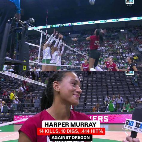 @harpermurrayy recorded her fourth double-double of the season in exciting style 💥

#b1gvolleyball • Posted 2024-11-08T05:08:28.000Z • Via @b1gvolleyball Harper Murray, Husker Volleyball, Nebraska Volleyball, Sports Social Media, Women's Sports, Nebraska, Sports Women, Volleyball, Oregon