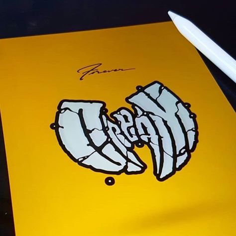 CREAM #wutang Hip Hop Drawing Sketches, Wu Tang Graffiti, Cream Tattoo Wu Tang, Wutang Art, Draw Fingers, Wu Tang Logo Art, Wu Tang Symbol Art, Wu Tang Clan Drawings, Graffiti Can