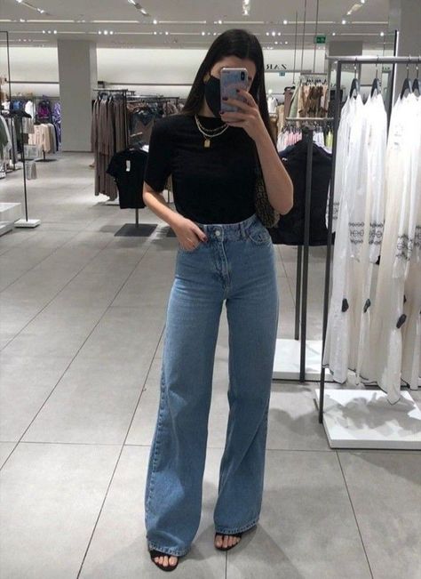 Aesthetic Outfits Wide Leg Jeans, Early 30s Age Fashion, Everyday College Outfits Summer, Pintrest Outfit, Wide Leg Jeans Outfit Summer, Outfits Formal, Wide Leg Jeans Outfit, Casual College Outfits, Everyday Fashion Outfits