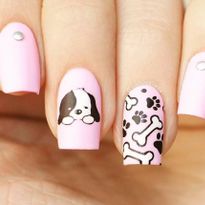 Pig Nail Art, Pig Nails, Book Nail Art, Golden Nail Art, Dog Nail Art, Tropical Nail Art, Animal Nail Designs, Bears Nails, Golden Nails