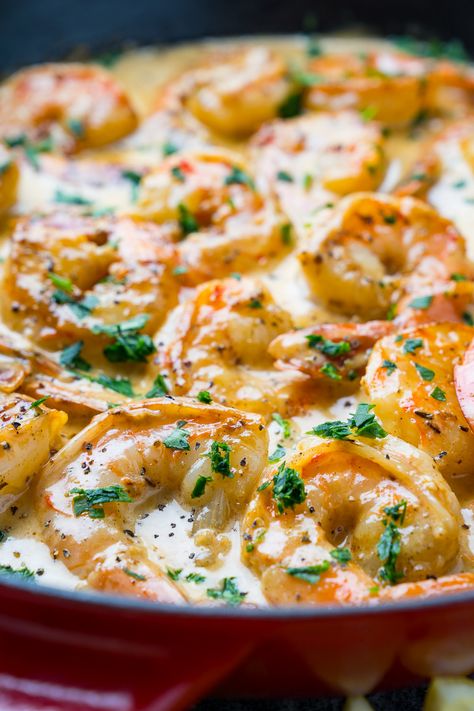 Steak in Creamy Cajun Shrimp Sauce (Surf and Turf) Creamy Cajun Shrimp Sauce, Cajun Shrimp Sauce, Surf And Turf Dinner, Creamy Cajun Shrimp, Cajun Shrimp Recipes, Seafood Meals, Closet Cooking, Shrimp Sauce, Steak And Shrimp