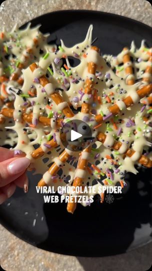 129K views · 1K reactions | Welcome to episode 3 of @melissas_healthykitchen spooky eats series! Today it’s how to make my VIRAL CHOCOLATE SPIDERWEB PRETZELS🕷️🕸️. They are so easy to make and sure to be a crowd pleaser, especially for my sweet and salty lovers.

Make sure to save for later and follow along for more spooky eats🖤

Chocolate Spider Web Pretzels:

Gluten free pretzel sticks or regular pretzel sticks
1 cup white chocolate chips
1 cup chocolate chips 
2 tsp organic refined coconut oil
Optional: festive Halloween sprinkles and candy eyes

Instructions:
1. Melt your chocolate chips and white chocolate chips separately with coconut oil. I did 20 second intervals in microwave until melted. Be cautious not to over heat or else your chocolate will harden. 
2. Line a large baking sh Chocolate Spider Web, Chocolate Spiders, Kids Food Crafts, Candy Eyes, Gluten Free Pretzels, Halloween Sprinkles, Refined Coconut Oil, Pretzel Sticks, Save For Later