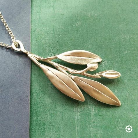 Italian inspired favorites! This olive leaf gold necklace is soooo beautiful! It would be a perfect gift for someone that loves dainty and delicate jewelry! It’s almost sold out on Etsy so hurry! .  You can instantly shop all of my looks by following me on the LIKEtoKNOW.it shopping app http://liketk.it/2OlLs #liketkit @liketoknow.it @liketoknow.it.europe #LTKunder100 #LTKwedding #LTKstyletip Olive Leaf Necklace, Olive Necklace, Branch Necklace, Nature Necklace, Olive Leaf, Jewelry Lookbook, Silver Jewelry Handmade, Olive Branch, Delicate Jewelry