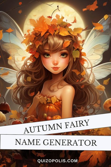 Embrace the mystique of fall with our Autumn Fairy Name Generator! Fairy Name Generator, Australian Names, Posh Names, Fairy Name, Fairy Names, Reindeer Names, Greek Names, Autumn Fairy, Fancy Cats