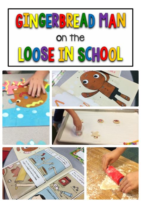 Gingerbread Man on the Loose in School #backtoschool #bookactivities #kindergarten #firstgrade Gingerbread Man Loose In The School Scavenger Hunt, Gingerbread Man Book Activities, Gingerbread Man Scavenger Hunt School, Gingerbread School Party, Gingerbread Man Hunt At School, Gingerbread Man Loose In The School, Gingerbread Scavenger Hunt, Kindergarten Gingerbread Man, Gingerbread Man Kindergarten