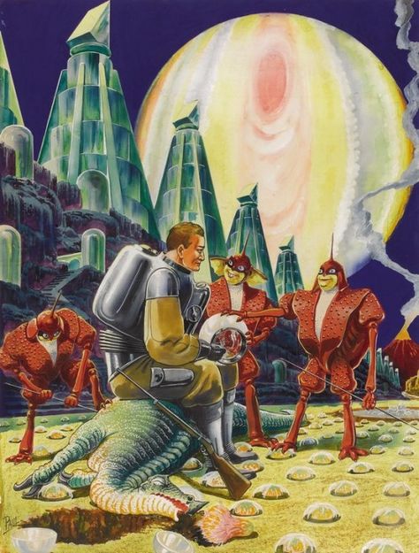 Art by Frank R. Paul Scifi Fantasy Art, Science Fiction Illustration, Sf Art, Classic Sci Fi, Bristol Board, Pulp Art, Science Fiction Art, Wow Art, Retro Futuristic