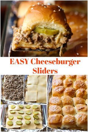 Easy Cheeseburger Sliders, Super Bowl Essen, Easy Slider Recipes, Resep Sandwich, Cheeseburger Sliders, Appetizers For A Crowd, White Castle, Feed A Crowd, Slider Recipes