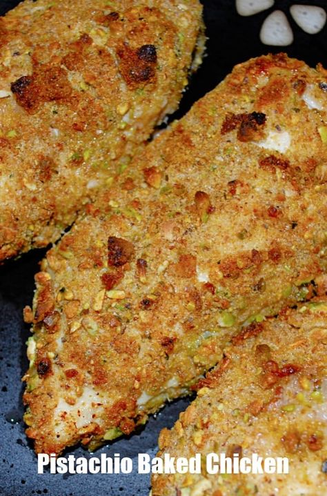 Pistachio Bread, Bread Crumb Chicken, Chicken Recipes Boneless, Baked Recipes, Italian Breadcrumbs, Oven Baked Recipes, Pistachios Nuts, Boneless Chicken Breast, Boneless Chicken