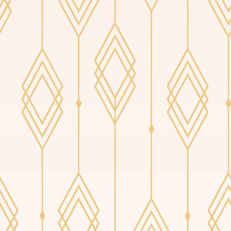 DW Bespoke Studios presents a new line for those looking to infuse their spaces with a touch of timeless elegance. Enhance your interior with our art deco wallpaper featuring a seamless linear geometric design. This elegant pattern showcases diamond shapes on a light peach background, using simple lines and flat vector graphics in a sophisticated golden color palette of light pink and gold. The minimalistic, symmetrical composition exudes timeless elegance and luxurious style, perfect for interior decoration inspired by the art deco era. One of the most remarkable aspects of DW Bespoke Studios is their custom capabilities. They understand that each project is unique, and their team of skilled artisans can suit your specific requirements. Whether it's adjusting the scale of the pattern, alt