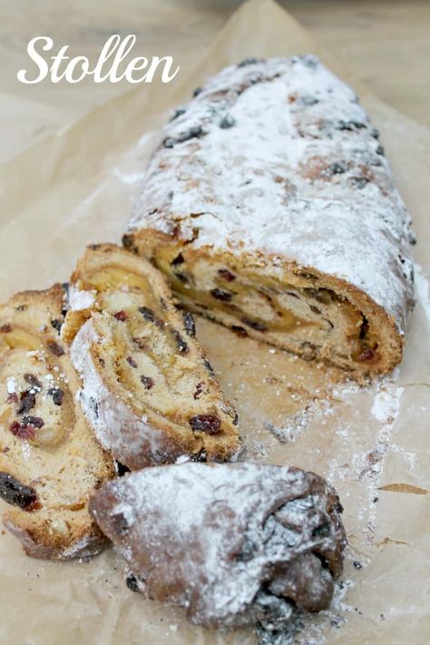 Christmas Stollen Recipe, Stollen Bread, German Stollen, Christmas Stollen, Stollen Recipe, German Pastries, German Bakery, German Cooking, German Baking