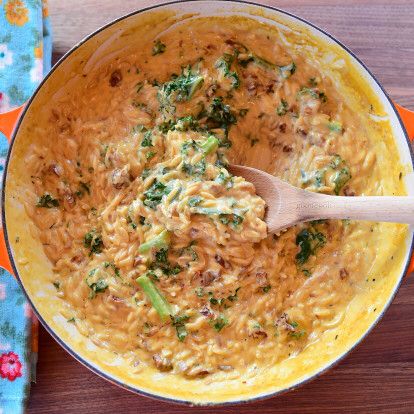 Creamy Cheesy Orzotto by Ree Drummond Cheesy Orzo, Food Network Recipes Pioneer Woman, Creamed Kale, Orzo Recipes, Pioneer Woman Recipes, Ree Drummond, Easy Cheesy, Top Recipes, Pioneer Woman