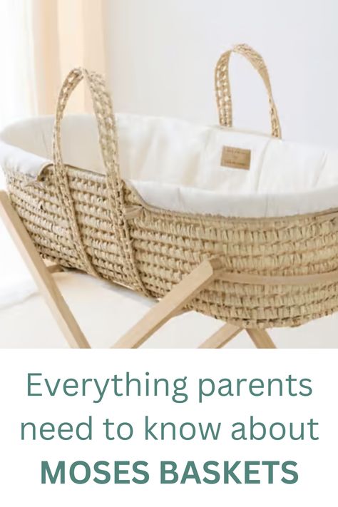 wicker Moses basket Plum And Sparrow Moses Basket, How To Make A Moses Basket, Moses Basket Nursery, Diy Moses Basket, Bassinets For Baby, Baby Basinets, Bassinet Basket, Moses Bassinet, Basket Sewing Pattern