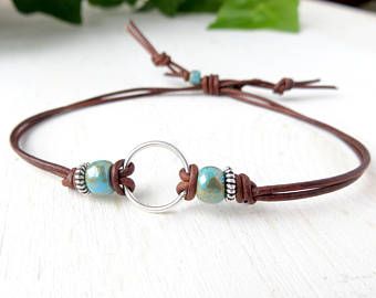 Karma Bracelet, Wife Jewelry, Beaded Leather Wraps, Cord Jewelry, Bracelet Minimalist, Energy Bracelets, Beaded Wrap Bracelets, Simple Bracelets, Homemade Jewelry