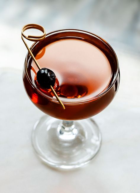 Tom Macy’s Rob Roy Cocktail Recipe | PUNCH Rob Roy Cocktail, Light Cocktails, Cocktail Recipes Whiskey, Rob Roy, Classic Cocktail Recipes, Cocktail Photography, Rusty Nail, Sazerac, Angostura Bitters