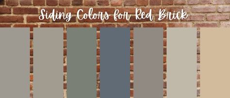 The Best Paint Color for Red Brick in 3 Easy Steps | Colorado Color Consultants Exterior House Colors With Red Brick, Red Brick Paint, Brick Paint Colors, House Palette, Red Brick Exteriors, Red Brick Fireplaces, Blue Gray Paint Colors, Brick Accent Wall, Accent Wall Colors