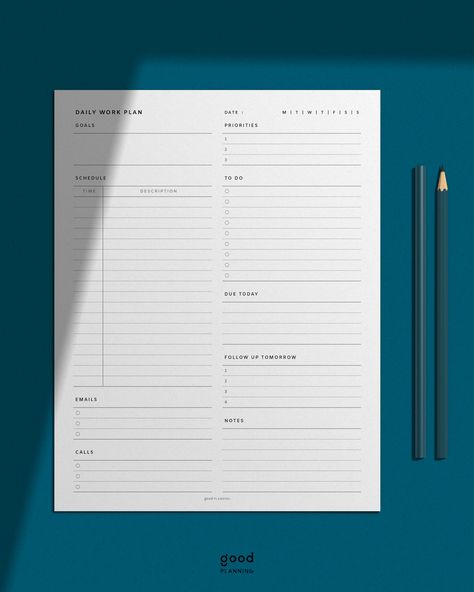 Stay organized with my daily planner!! Detailed Daily Planner, Daily Planner Layout, My Daily Planner, Daily Planner Book, Project Planner Template, Daily Planner Pdf, Work Planning, Daily Planner Design, Agenda Digital