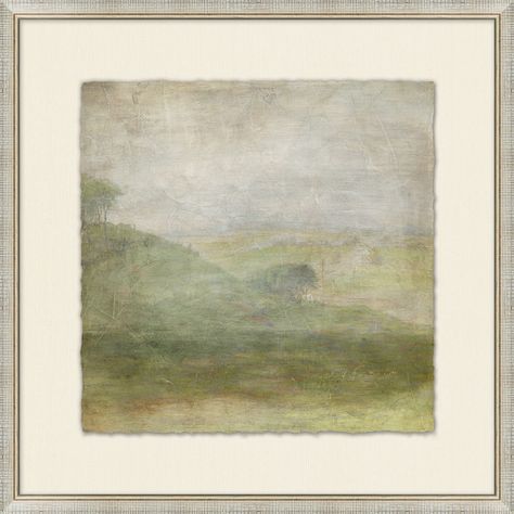 Traditional Landscape Painting, Countryside View, Colorful Mountains, Wendover Art, Wendover Art Group, Paper Wall Art, Muted Color Palette, Traditional Landscape, Picture Frame Painting