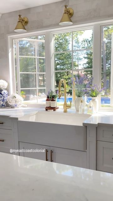 Window With A View, Window Over Sink, Over Sink, Large Window, Shaker Cabinets, Window View, Humble Abode, Kitchen Window, Home Design Decor