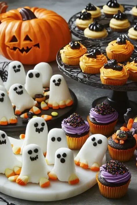 Get ready to wow your guests with these super easy Halloween dessert ideas! From ghoulish cupcakes to bubbling dessert cauldrons, there are recipes here for all skill levels. Perfect forHalloween parties, family get-togethers, or just some festive fun in your kitchen! Each dessert is sure to add a spooky touch to your celebration and leave everyone loving your culinary creations. Dive into these Halloween treats that are not only fun to make but also delicious, and let your imagination run wild! Halloween Dessert Ideas, Dessert Hacks, Halloween Dessert, Spooky Treats, Halloween Desserts, Easy Halloween, Dessert Ideas, Halloween Treats, Super Easy