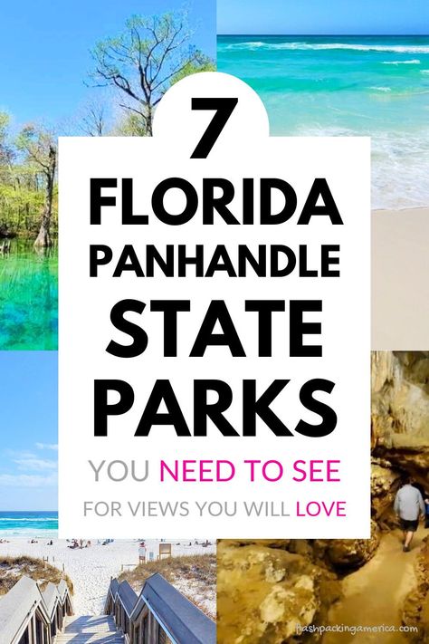 Road trip to Florida Panhandle vacation ideas. Read the blog for different types of things to do in Florida Panhandle state parks! This includes beaches (beach state park!), hikes (dunes hiking trail!), caves, alligators, natural swimming spots, and more! florida state parks. florida vacation ideas. florida road trip. places to visit. us travel destinations. flashpacking america florida. Panhandle Florida, Florida Caverns State Park, Hiking In Florida, Florida Road Trip, Things To Do In Florida, America Florida, Grayton Beach State Park, Gulf Coast Vacations, Florida Travel Destinations