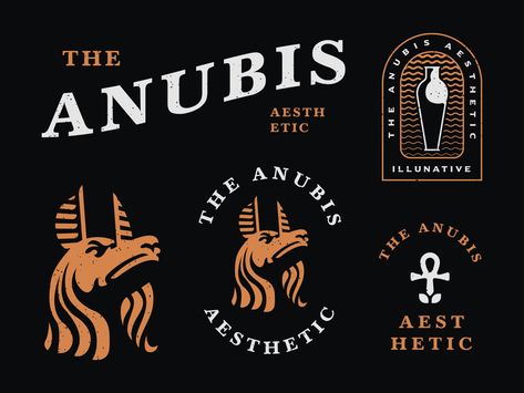 Anubis Aesthetic, Anubis Logo, Anubis Drawing, Egyptian Anubis, Anubis Tattoo, Aesthetic Logo, Lion Pictures, Feminine Logo, Logo Set