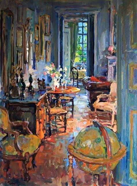 Interior Paintings, Paintings I Love, Interior Art, Art Plastique, Impressionism, Painting Inspiration, Art Works, Art History, Art Boards