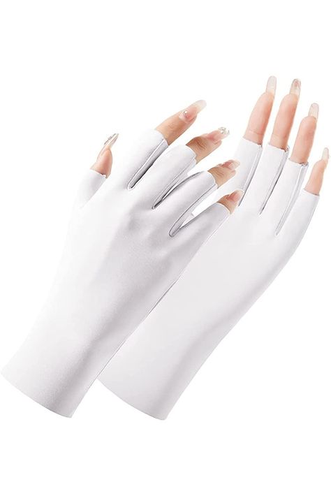 UV Protection Gloves Anti UV Fingerless Hand Skin Protection Gel Manicure Gloves for Women Home(1pc, Black) Silk Gloves, Half Finger Gloves, Gloves White, Pen Set Gift, Gloves For Women, Finger Gloves, Nail Lamp, Touch Screen Gloves, Heart Drop Earrings