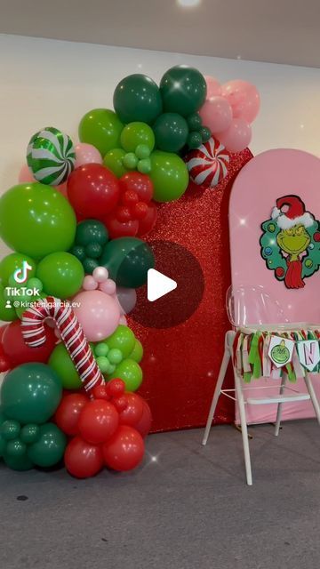 Kirsten Garcia Events on Instagram: "She’s a MEAN ONE! Happy 1st Grinchday to Emilee! ❤️💚🩷 #kirstengarciaevents #houstonballoons #clearlakeeventplanner #houstoneventdecorator #grinchday #grinchy #letsgetgrinchy #firstbirthday #grinchparty #grinchbirthday" He’s A Mean One First Birthday, Grinch Birthday Banner, She’s A Mean One Birthday Party, Cindy Lou Birthday Party, Grinch 1st Birthday Smash Cake, Girl Grinch Birthday Party, Pink Grinch Party, 1st Birthday Grinch Theme, Grinch Baby Shower Ideas Girl