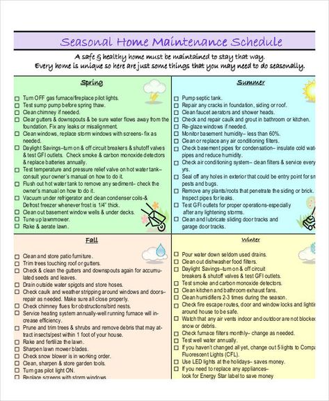 Home Maintenance Schedule Templates - 5+ Free PDF Format Download! | Free & Premium Templates Home Maintenance Schedule, Home Maintenance Checklist, Maintenance Checklist, Schedule Templates, Home Management Binder, Checklist Template, Home Management, Cleaning Checklist, Cleaning Schedule