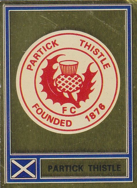 Partick Thistle crest card in 1978. Partick Thistle, Scottish Crest, Football Logos, Football Logo, Vintage Football, Sports Logo, Football Club, Sheep, Football