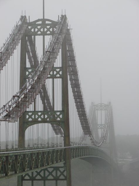 Old bucksport bridge Bucksport Maine, Harpswell Maine, Burnt Bridges, Burned Bridges, Natural Bridge State Park Massachusetts, Old Bridge Photography, New England Covered Bridges, Visit Maine, London Fog