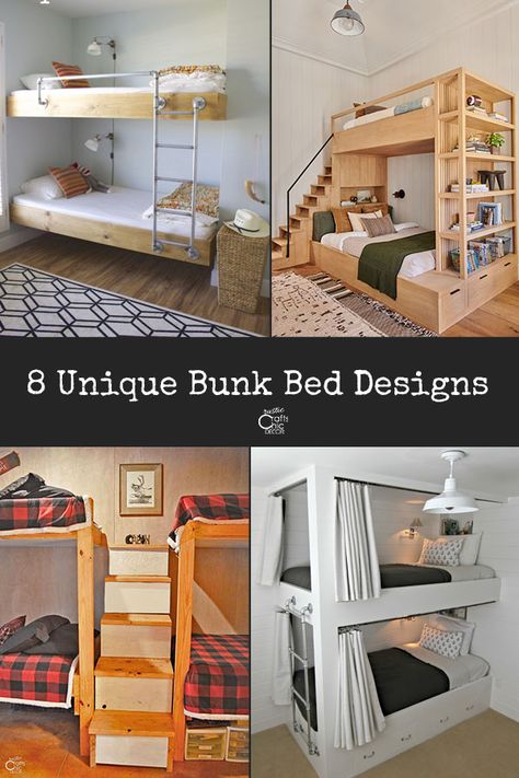 As a kid, I always thought it was so cool to be able to sleep in a bunk bed, especially the top bunk. Now as an adult, I really appreciate the function and space saving design that built in bunk beds offer. If you have a small space or a need to sleep a lotContinue reading → Built In Bunk Bed Ideas, Bunk Beds Diy, Built In Bunk Beds, Rustic Bunk Beds, Unique Bunk Beds, Bunk Bed Ideas, Bookshelf Bed, Amber Interiors Design, Rustic Decorating