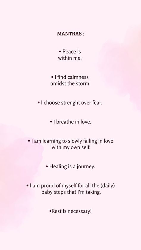 #mantra #mantras #healing #motivational #motivationalquotesforlife #wellness Good Mantra Quotes, Personal Mantra Quotes, Mantra For Healing, School Mantras, Focus Mantra, Mantras To Live By, Mantra Examples, Mantra Aesthetic, Todays Mantra