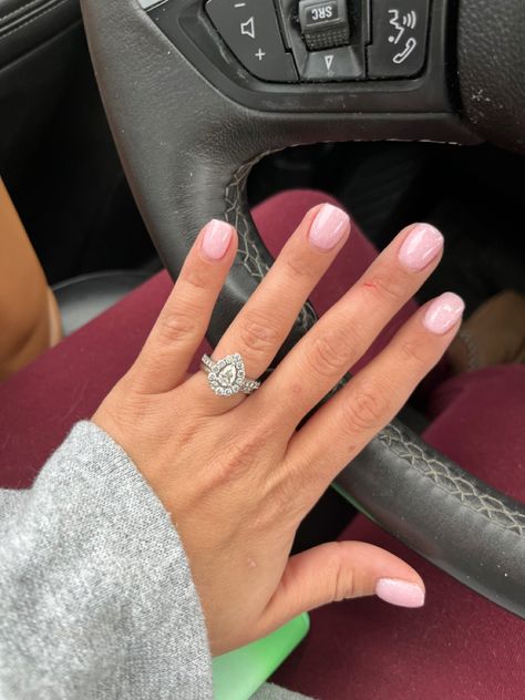 Light Pink Nails Short, Light Pink Nails With Glitter, Light Pink Glitter Nails, Pink Shellac, Blush Pink Nails, Engagement Nails, Baby Pink Nails, Pink Glitter Nails, Light Pink Nails